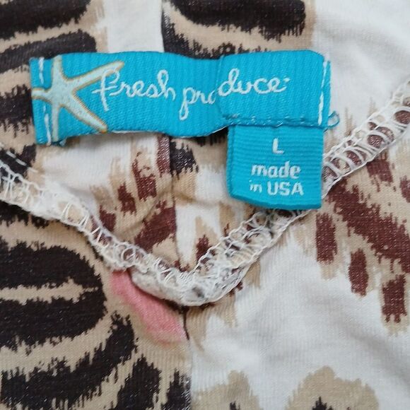 Fresh Produce sleeveless maxi drawstring waist dress summer beach Sz L - Picture 9 of 9